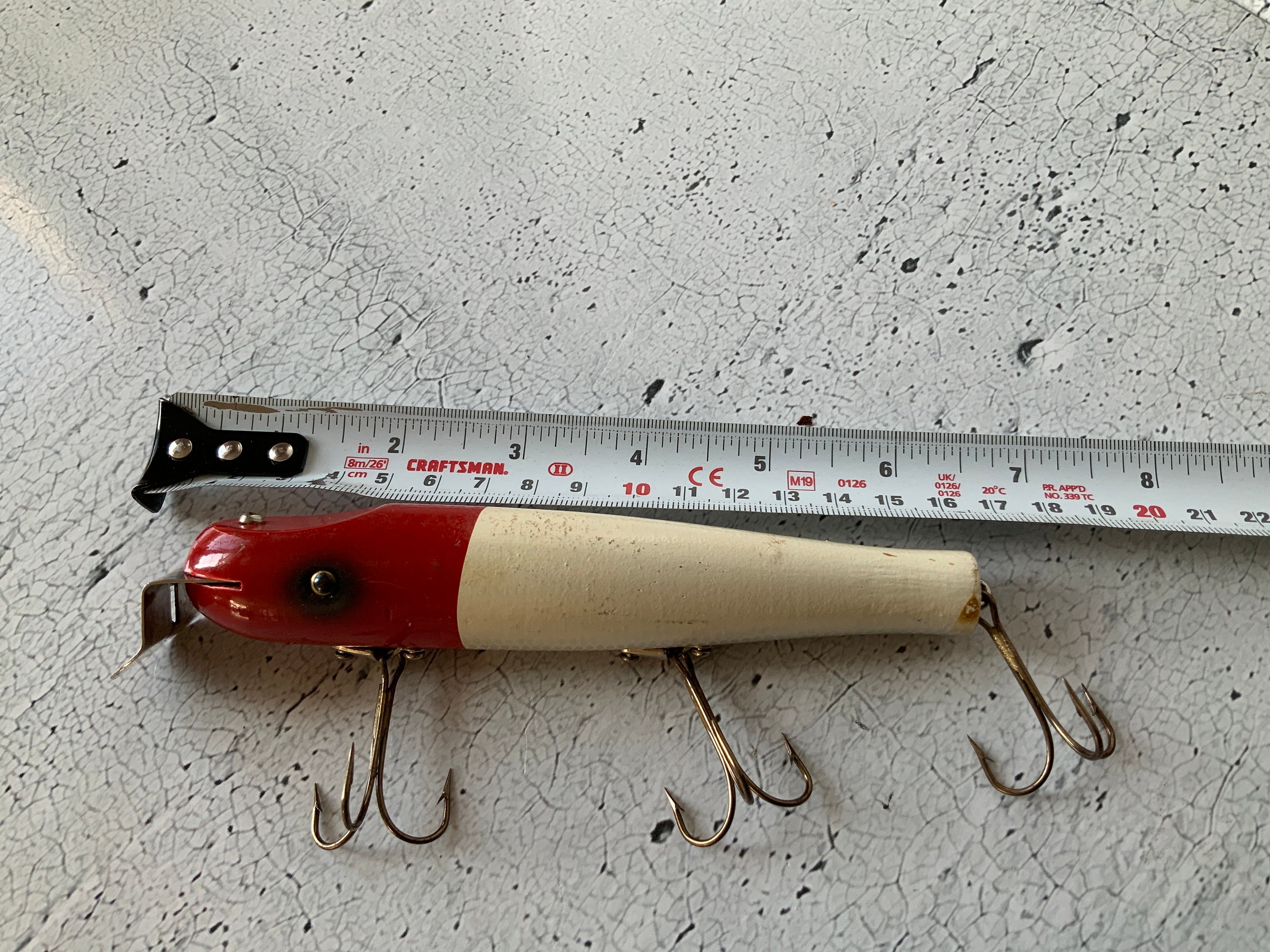 Vintage Lucky Strike Red and White Plug. Wooden. Three Vintage Lucky Strike Red and White Plug. Wooden. Three