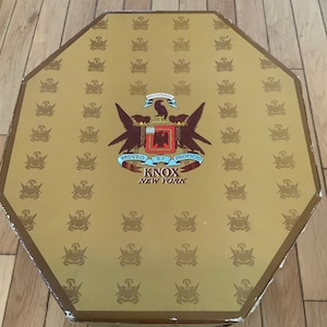 Sombrerera Knox. 1840-1932. Sombrerera formal grande. 38 cm. Sombrerera de copa. Sombreros antiguos de hombre. Comercio. Posteduardiano. Vestimenta formal. Alta costura.