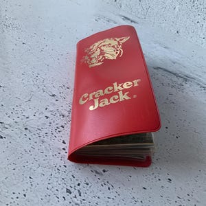 Cracker Jack Sammelheft mit 3D Tierkarten. Voll! Extra-Karte. Flicker Bewegung Tierkarten. 1970er Jahre. Müsli Popcorn Box Sammlerstück
