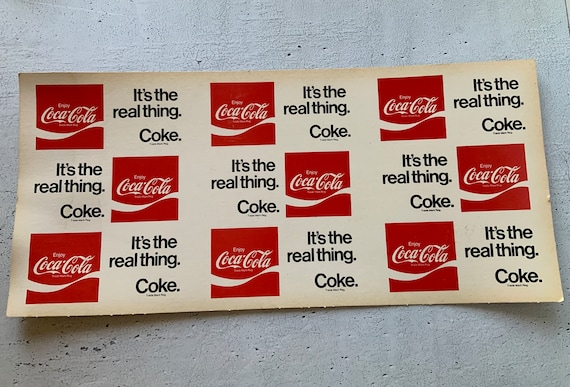 Coca-Cola 掛時計 It's the real thing Coca-cola It's the Real Thing. 1975. Coke. Cardboard 24” X 11