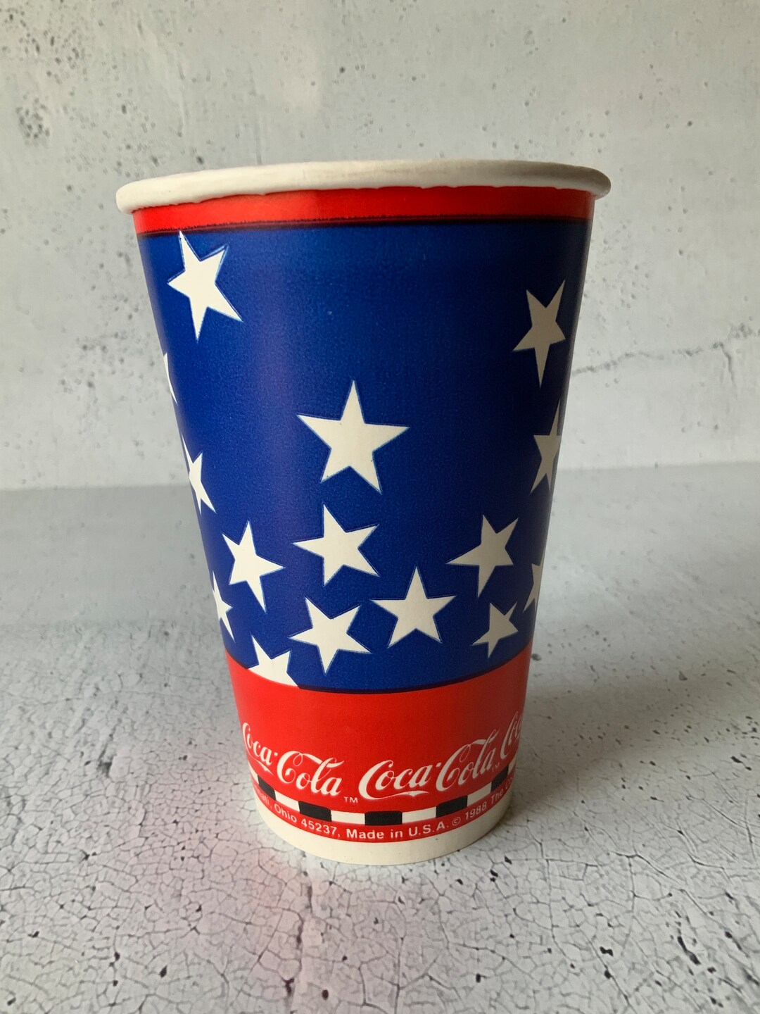 Vintage Soda Cup. 1988. Coca-cola. Wax/cardboard. Collectible. Fountain ...