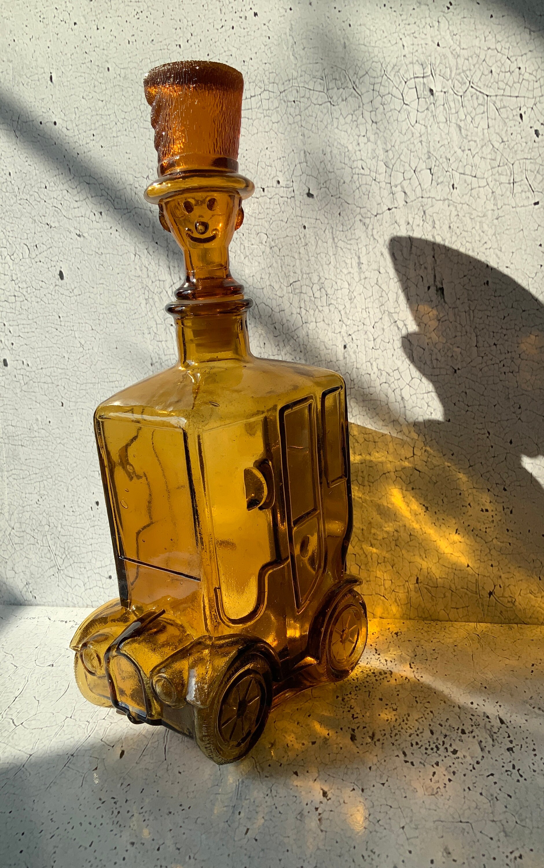 Empoli Amber Glass Car Decanter. Bessi Deposestyle. Rare Etsy