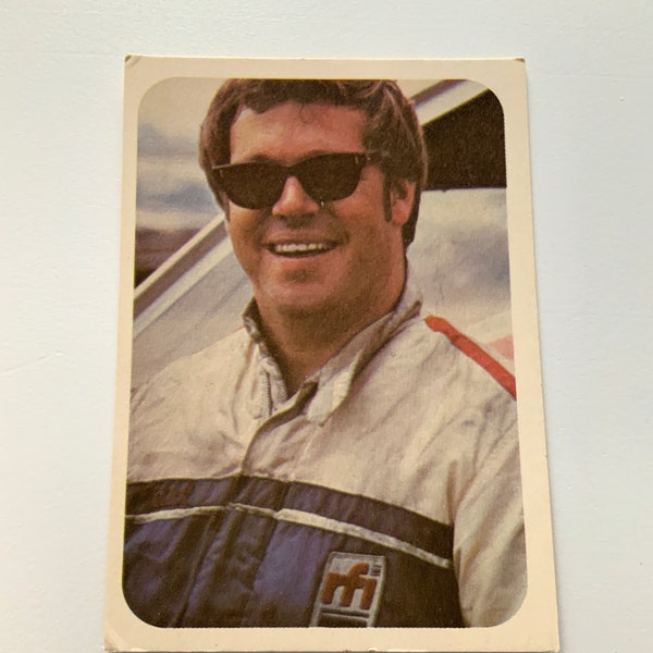 AHRA trading card. Fleer. 1972 Drag Nationals. Mart Higginbotham. Jim Robbs. “Drag-on Vega” Vega Funny Car. 426 hemi. Racing scene cards.