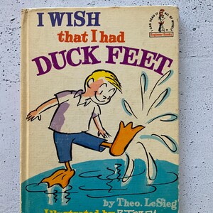 Ich wünschte, ich hätte Entenfüße gehabt. 1965.Random House. Ein Buch für Anfänger. Gesamtlänge: ca. B. Tobey. Theo LeSieg. Ich kann lesen. Kinderbuch. Dr. Seuss Stil.