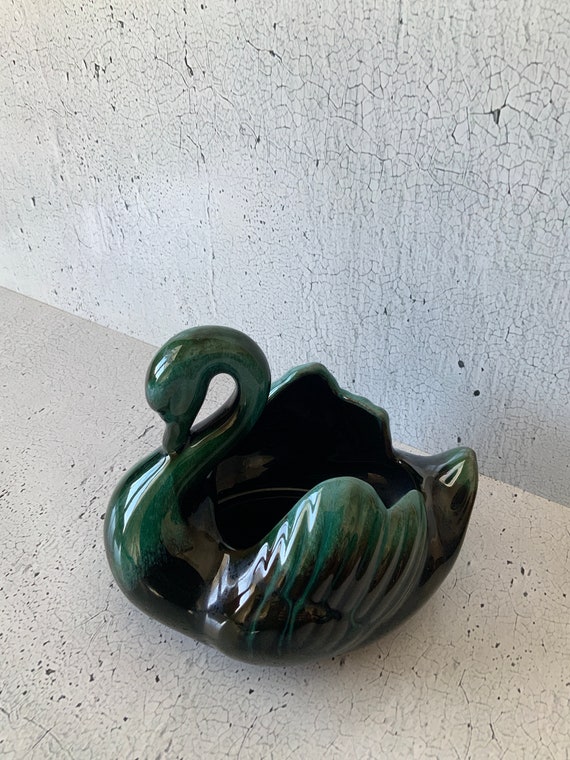 THj Ornamenti Piccoli creativi Amanti del Cigno in Ceramica Verde