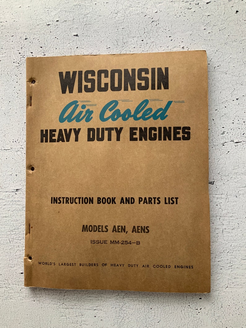 Wisconsin AEN AENS Service Manual. Air Cooled Heavy Duty Etsy