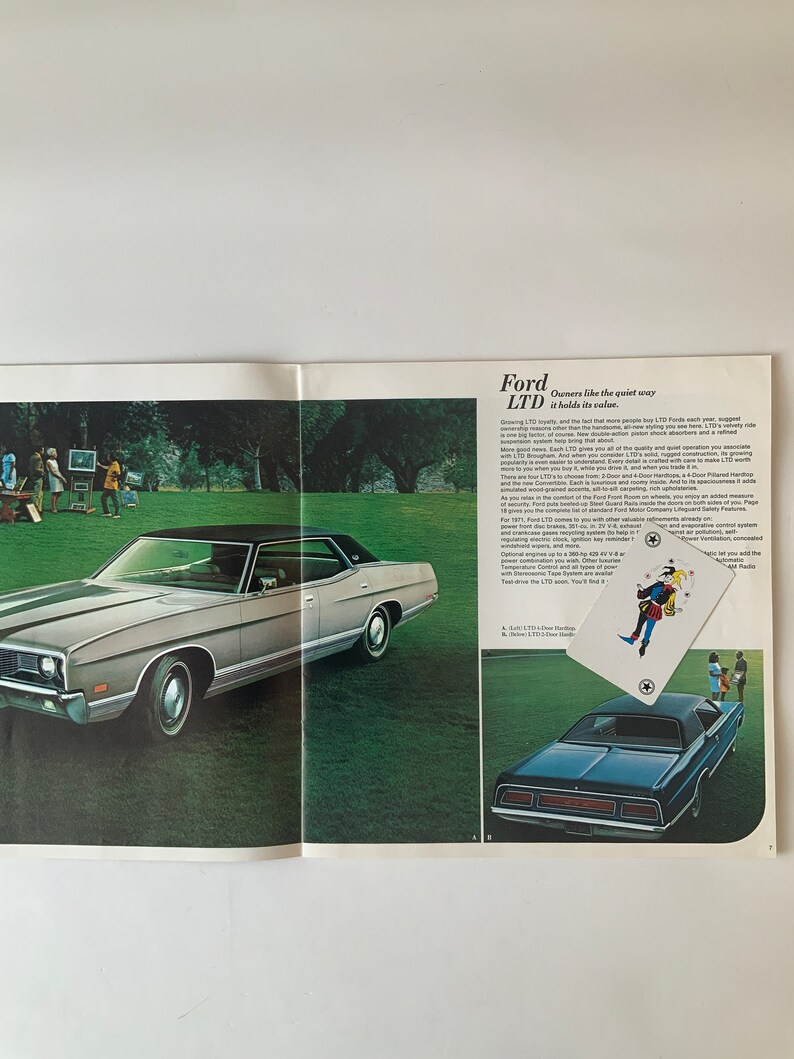 1971 Ford brochure. Passenger cars. Galaxie 500, Thunderbird, more. image 8