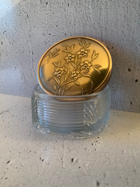 1930’s Art Deco trinket dish. Make up compacts. P… - image 2