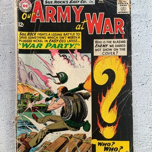 Our Army at War. #151. 1st appearance of Enemy Ace. Sgt. Rock’s Easy Co. “War Party”. Feb. 1965. Collectible comic book. Magazine. DC comics