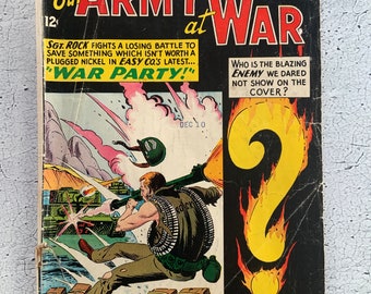 Our Army at War. #151. 1st appearance of Enemy Ace. Sgt. Rock’s Easy Co. “War Party”. Feb. 1965. Collectible comic book. Magazine. DC comics