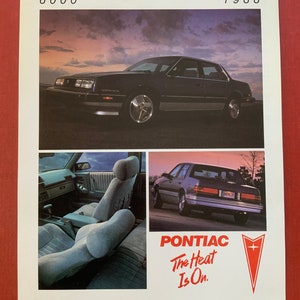 Cartel publicitario del Pontiac 6000 de 1988.