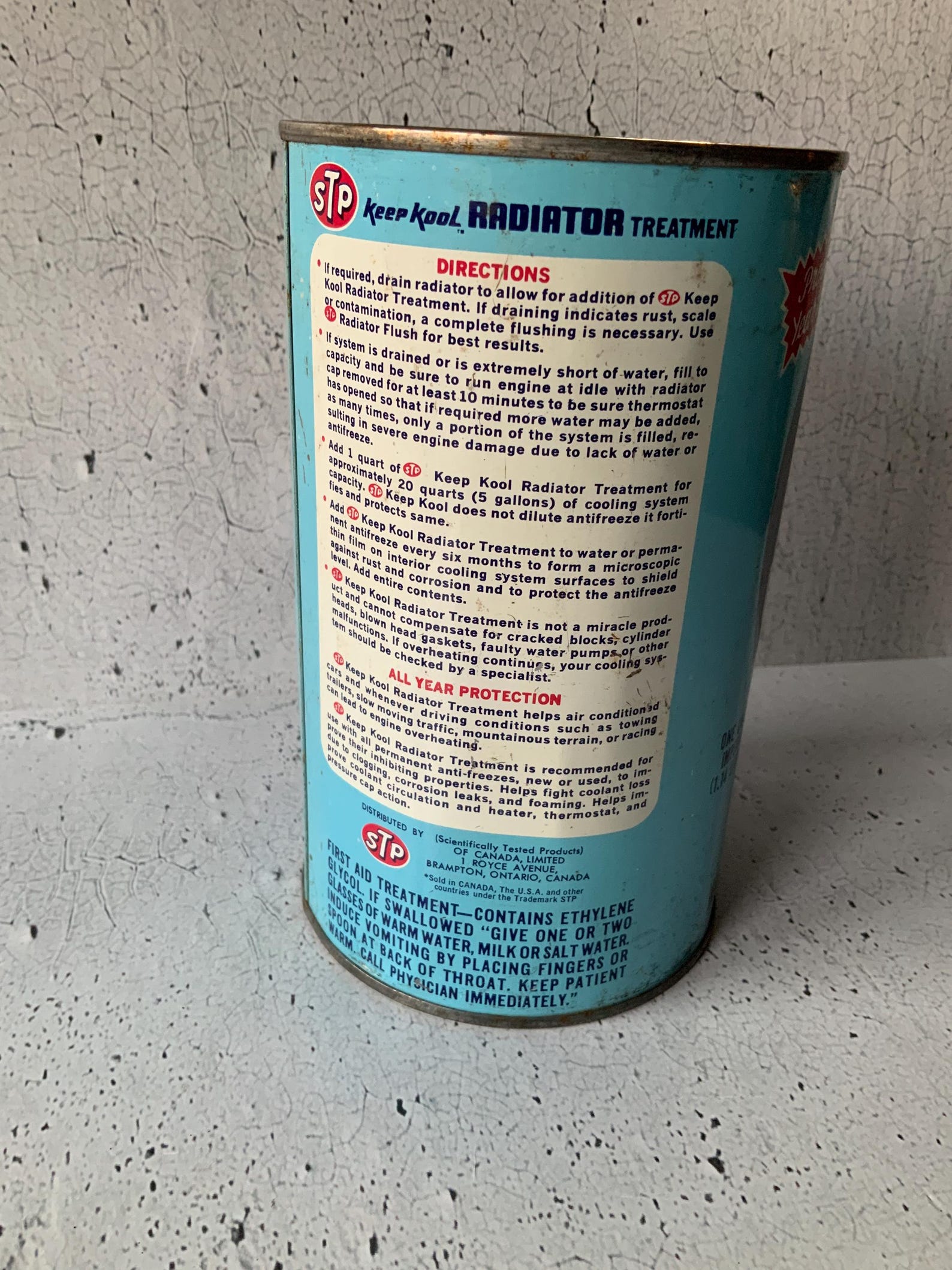 FULL Tins! STP Keep Kool Radiator Treatment. Vintage Gas and Oil ...