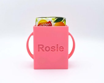 Personalized 3D Printed Toddler/Children's Juice Box Holder - Stop the Squeeze and Sip with Style