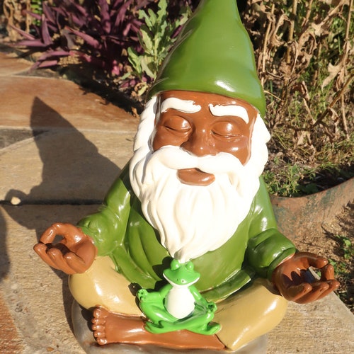 Melanated Zen Garden Gnome: African American Home Decor - Etsy