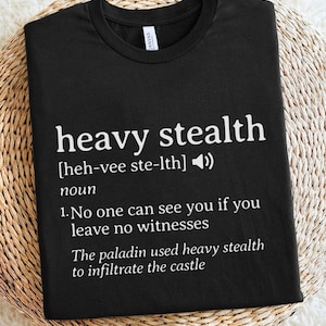 Funny TTRPG Paladin Shirt, Fantasy Tabletop Roleplaying Game Tee Shirt, Game Master Gift T-Shirt, Nerdy Definition Tshirt for Gamer