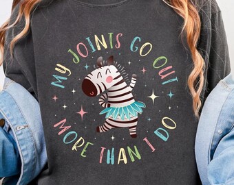Ehlers-Danlos Syndrome T-Shirt, Funny Chronic Illness POTS Shirt, EDS Awareness Tee, Hidden Disability Gift for EDS Spoonie Zebra Tee Shirt