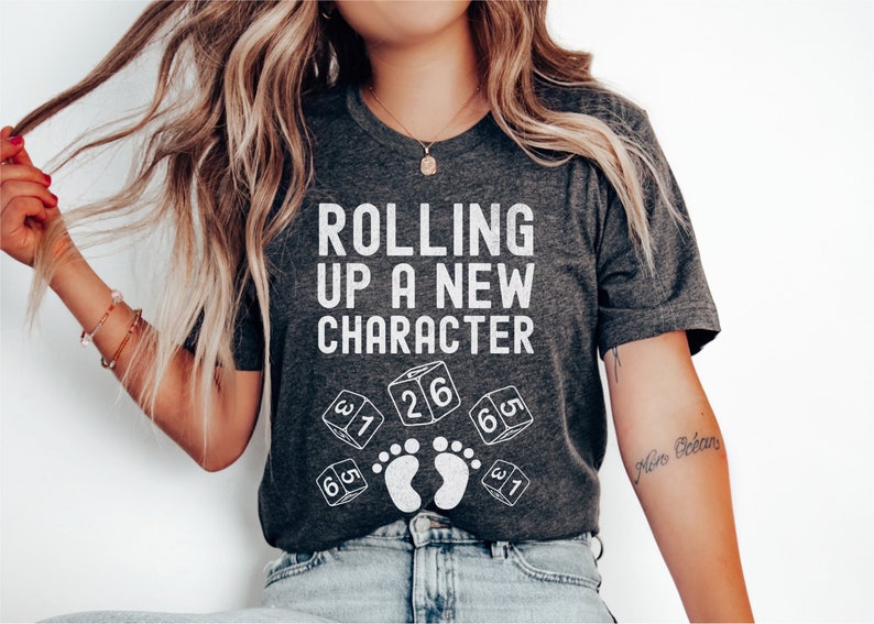 Dnd Pregnancy Announcement Husband, Funny Gamer Family Tee Shirts, Baby