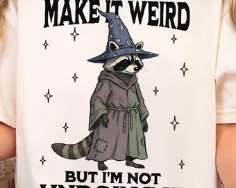 Funny Unhinged Raccoon Shirt, Unisex Vintage Anxiety Feral Animal Tee Shirt, Relatable Comfort Colors TShirt, Sarcastic Wizard Gag Gift