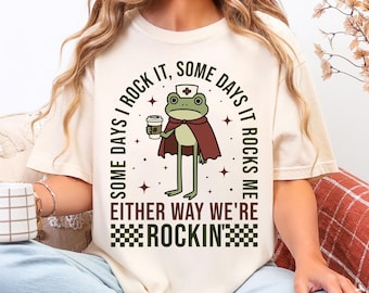 Frog Nurse Educator Shirt, Funny Gift for Nursing Professor Graduation, Registered Nurse Appreciation Week, Coffee Lover Clinical Instructor