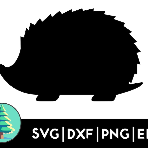 Hedgehog SVG files for roadsigns cards crafts, PNG JPG silhouette of a hedgehog