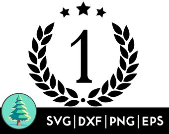Premio número 1 SVG: Clipart de trofeo de campeonato (descarga digital)