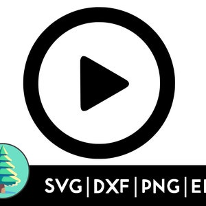 Play Button SVG - Media Player Symbol, Multimedia Clipart, digitaler Download, Video Symbol, DIY Handwerk, Unterhaltung Design