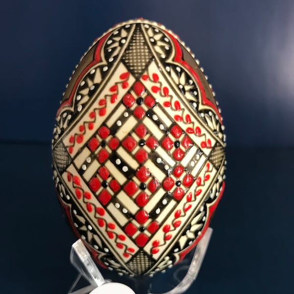 Pysanky Ukrainian Goose Egg, Cultural Home Decor Ornament