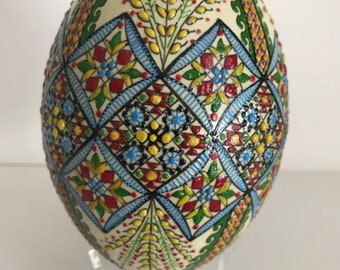 Pysanky Ukrainian Emu Egg, Home Decor, Ornament