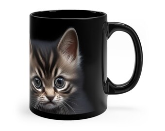 Feline Elegance Kitten Coffee Mug