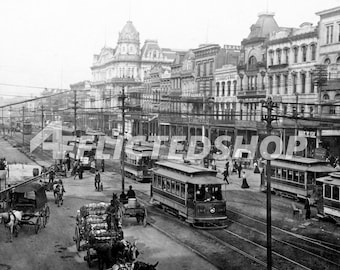 Digital Download New Orleans Canal Street Vintage Photo 1901