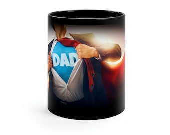Fathers Day Gift Super Hero Dad Mug
