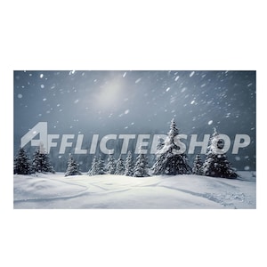 Enchanting Winter Wonderland: Digital Download of a Forest in a Snow Storm
