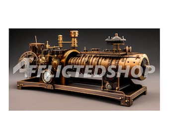 Steampunk Machine Steam Engine Digital Artwork