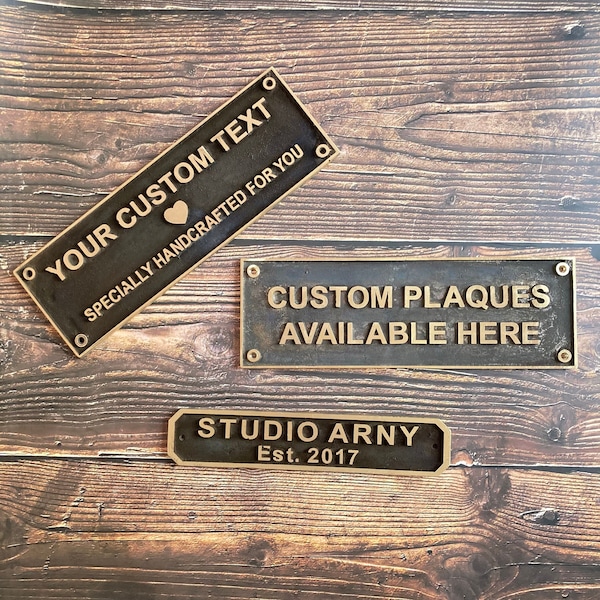 Brass Plaque Etsy