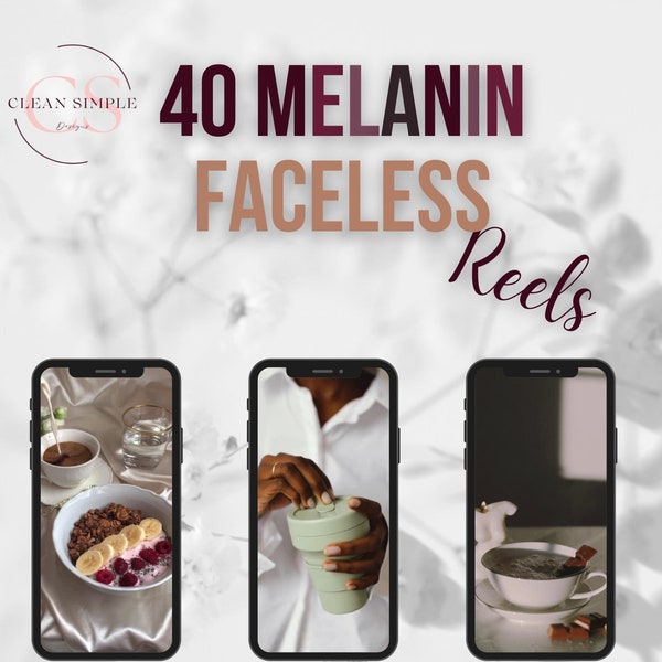 40 Melanin Reels & TikTok Video Templates | Minimalist Social Media Content | Instant Digital Download for Influencers and Brands,