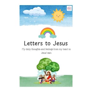 Diario de oración para niños Cartas a Jesús / Diario de oración imprimible / Estudio bíblico para niños / Diario bíblico / Descarga digital / Kit de educación en el hogar