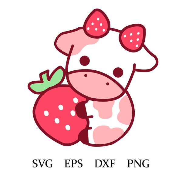Strawberry Cow Etsy