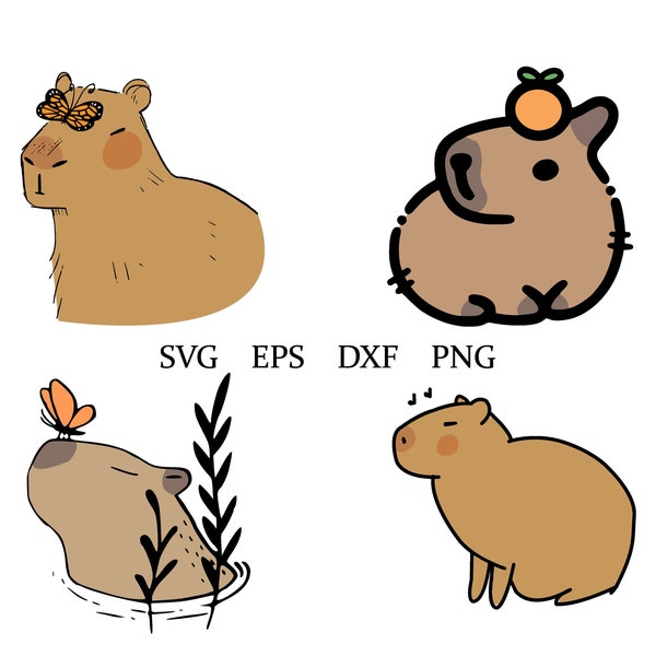 Capybara svg | capybara clipart | cute decal | eps | dxf | png
