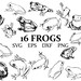 Frog Svg Frog Clipart Frog Vector Bundle - Etsy