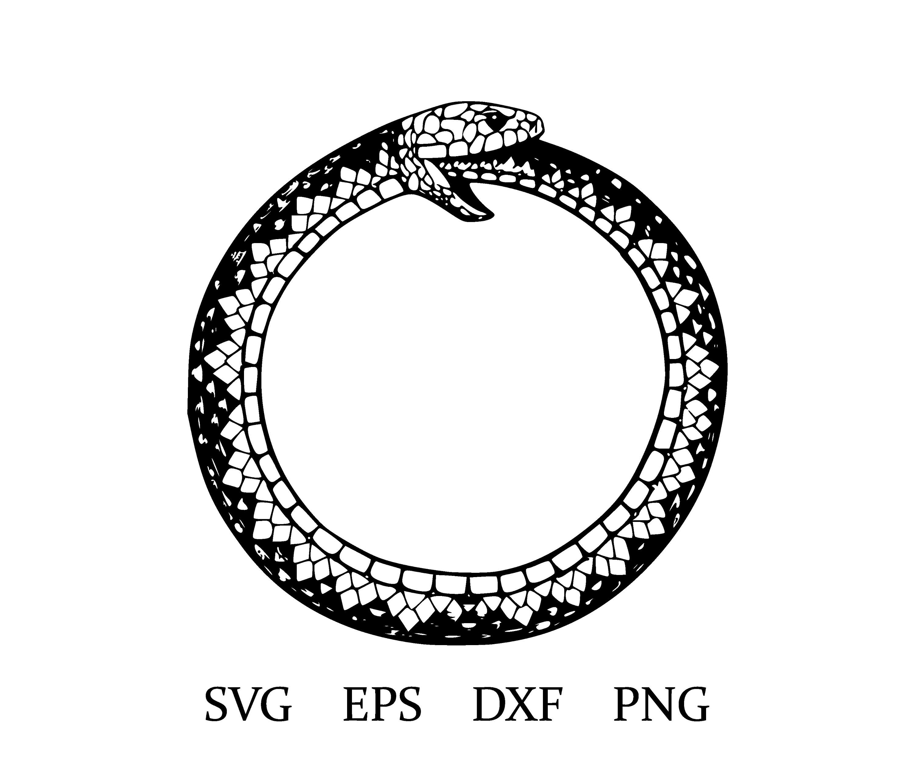 Ouroboros Snake Snake Eating Tail Ouroboros Serpent Digital Download