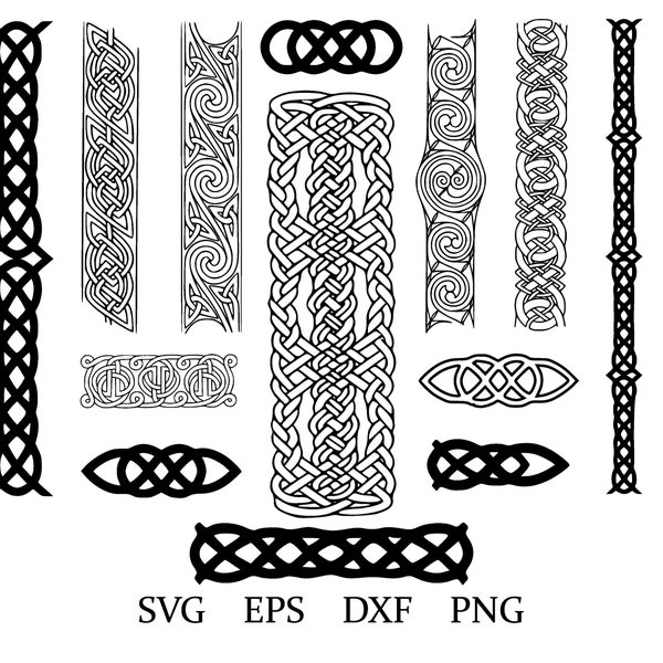 Celtic knots | celtic knot border | celtic knot svg file | fantasy border element