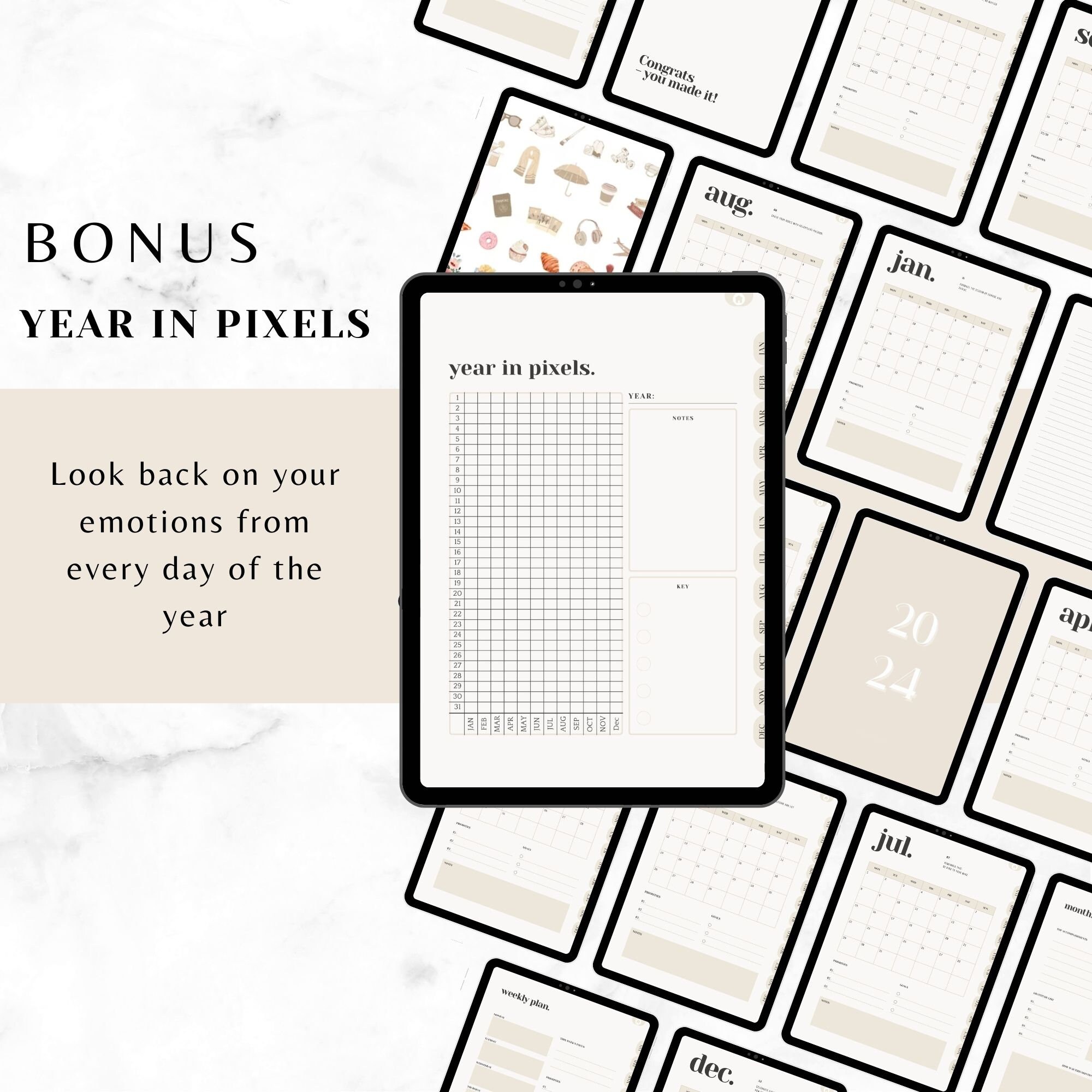 2024 Planner, Digital Planner Goodnotes, iPad Planner, 2024 Digital