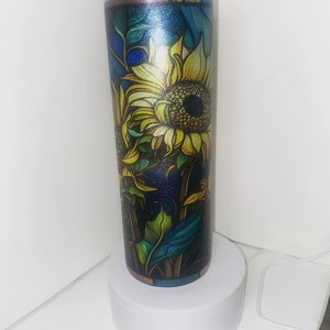 Sunflower Glitter Tumbler