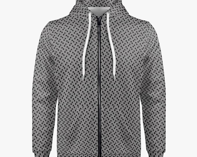 Featured listing image: Geometric Precision: Men’s Full Zip Hoodie