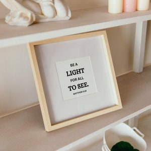 Bible Verses Wall Art Matthew 5 16, Boho Minimalist Living Room Art