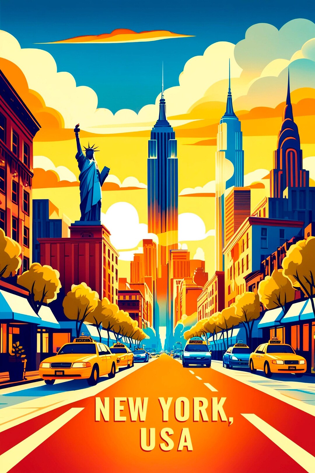 New York, Wall Poster - Etsy