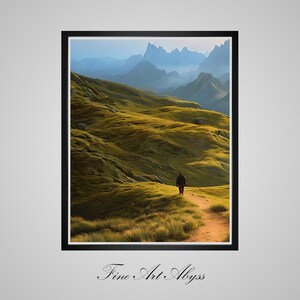 Morning Hike | Digital Art Print | Home Decor | Wall Art | AI Generated | Instant Download | Printable