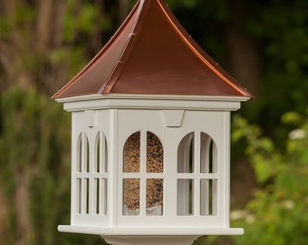 Birdfeeder with Copper Roof - Weatherproof Bird Feeder