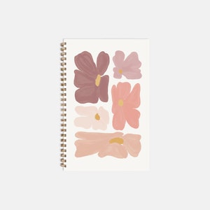 Spiral Notebook Floral Journal Dotted Lined Blank Notebook