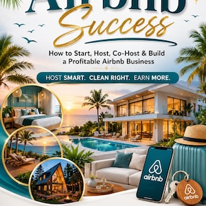 Airbnb Host Guide Ebook | STR Startup, Co-Host, Cleaning Business (Digital Download) Instant Download